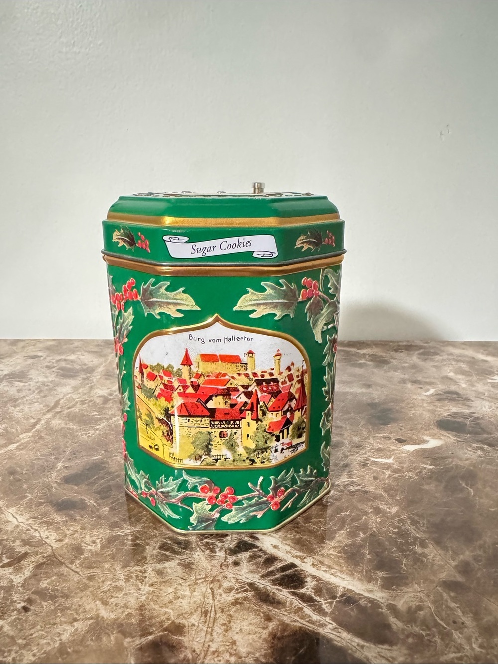 Vintage German Lambertz Musical Christmas Cookie Tin | Sugar Cookies - Picture 3 of 12